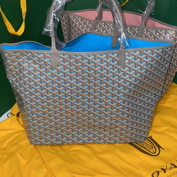 NEW GOYARD Saint Louis GM tote Claire Voie Turq/Grege LIMITED EDITION - Picture 16 of 17